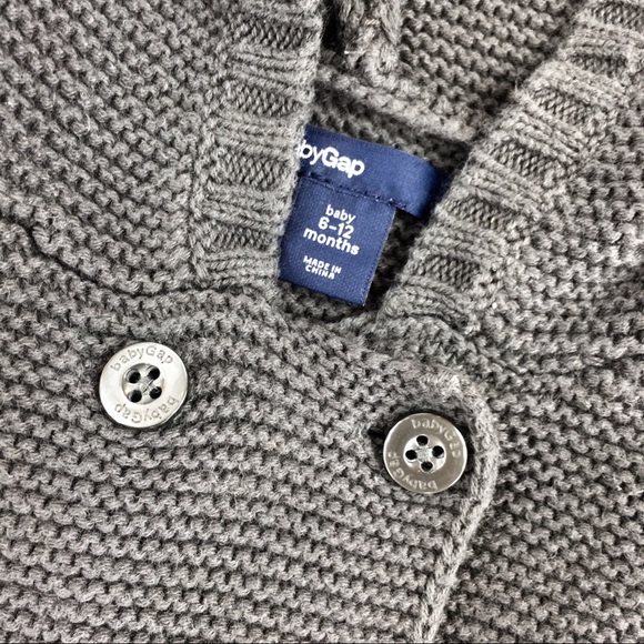 EUC Baby GAP Hooded Cat Ears Sweater - 6-12m - Picture 5 of 6